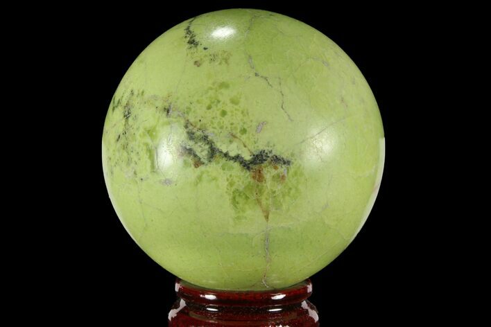 Polished Green Opal Sphere - Madagascar #95869
